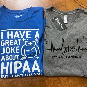 T-shirts- Nurse themed- medium